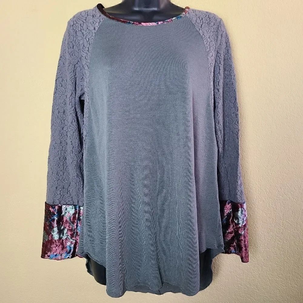Simply Noelle Velvet Accented Top